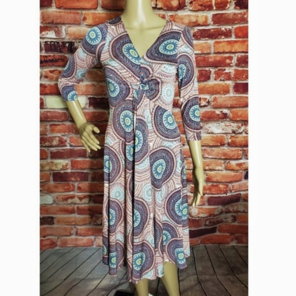NWT Sassia Pink Blue Dress Size 2 - Picture 2 of 8